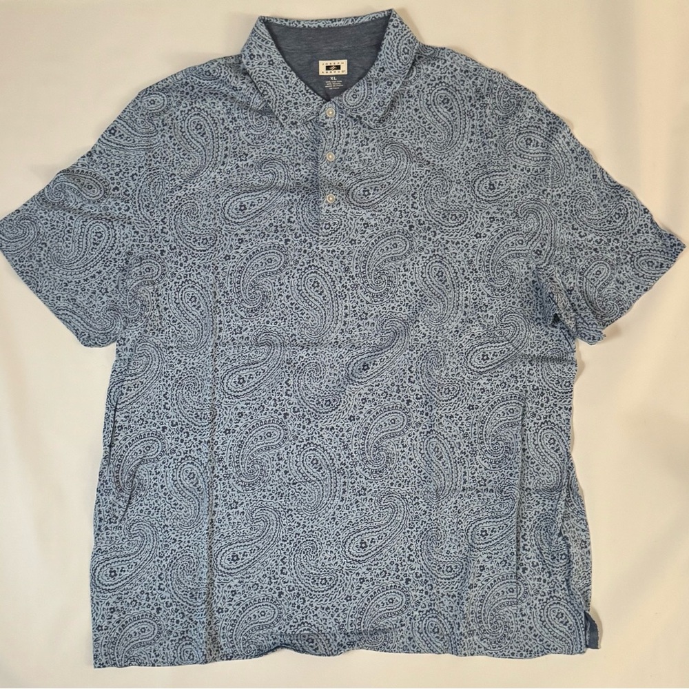 JOSEPH ABBOUD Blue Polo Shirt Classic Collar and Relaxed Fit XL